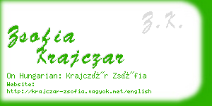 zsofia krajczar business card